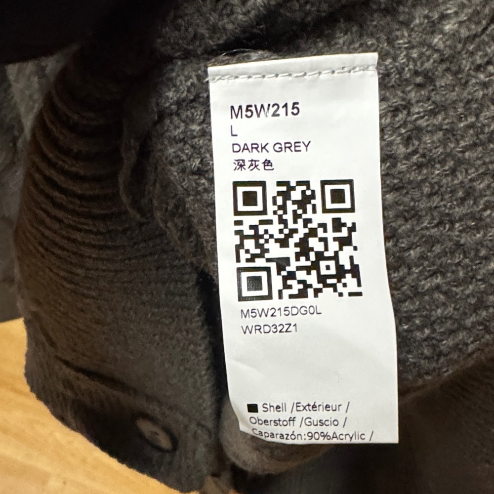 Size Large L NEW NWT long Men's Cable Knit Sweater - Gray - Picture 7 of 7